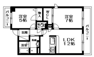 サニングパレスの物件間取画像